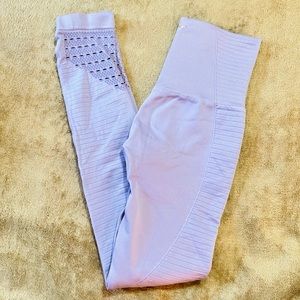 Gymshark Purple Mesh High Waisted Leggings Built In Underwear XS